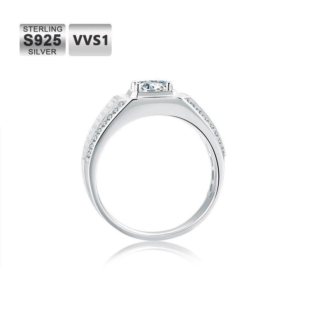 1.0 Carats VVS1 Moissanite Men Ring DE - Markus Dayan