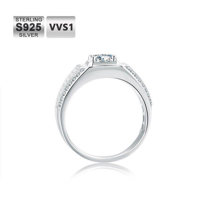 1.0 Carats VVS1 Moissanite Men Ring DE - Markus Dayan