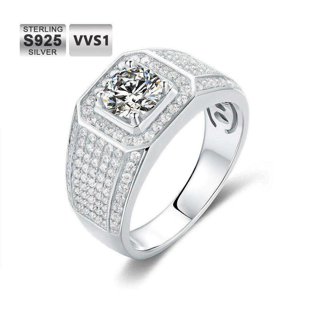 1.0 Carats VVS1 Moissanite Men Ring DE - Markus Dayan