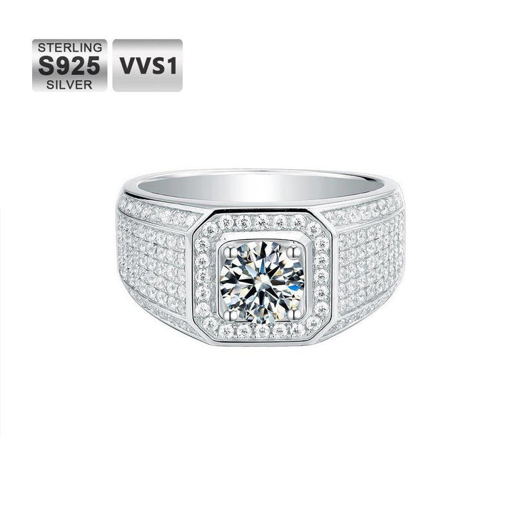 1.0 Carats VVS1 Moissanite Men Ring DE - Markus Dayan