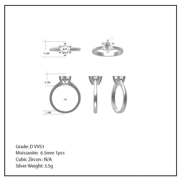 1.0 Carats VVS1 Moissanite Rings WK - Markus Dayan