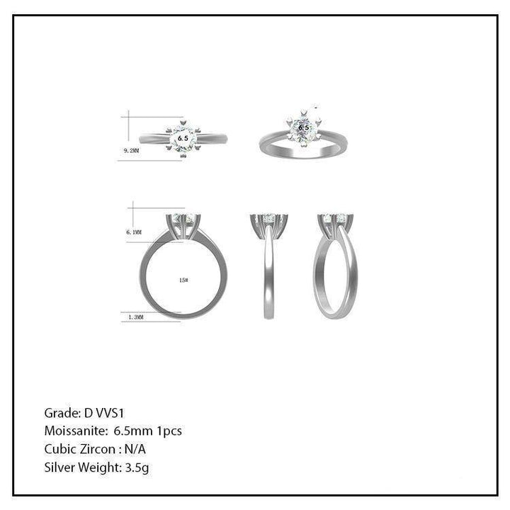 1.0 Carats VVS1 Moissanite Rings WK - Markus Dayan