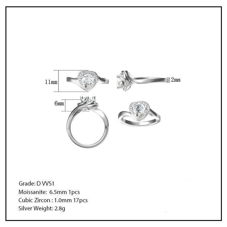 1.0 Carats VVS1 Moissanite Rings WS - Markus Dayan