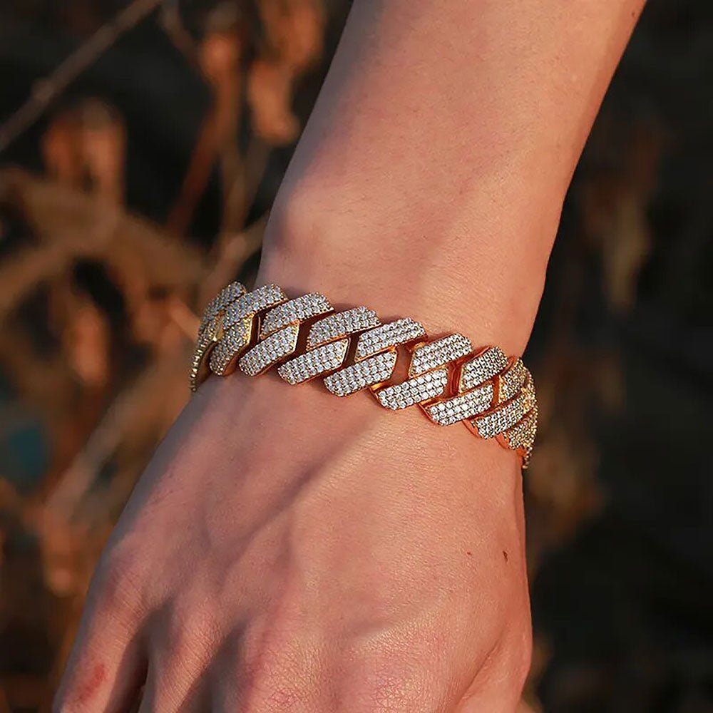 19mm Iced Cuban Prong Bracelet - Markus Dayan