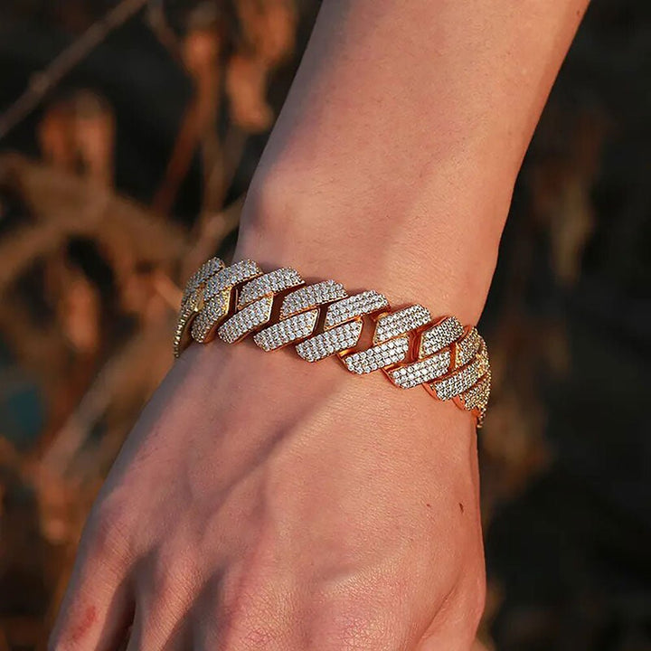 19mm Iced Cuban Prong Bracelet - Markus Dayan