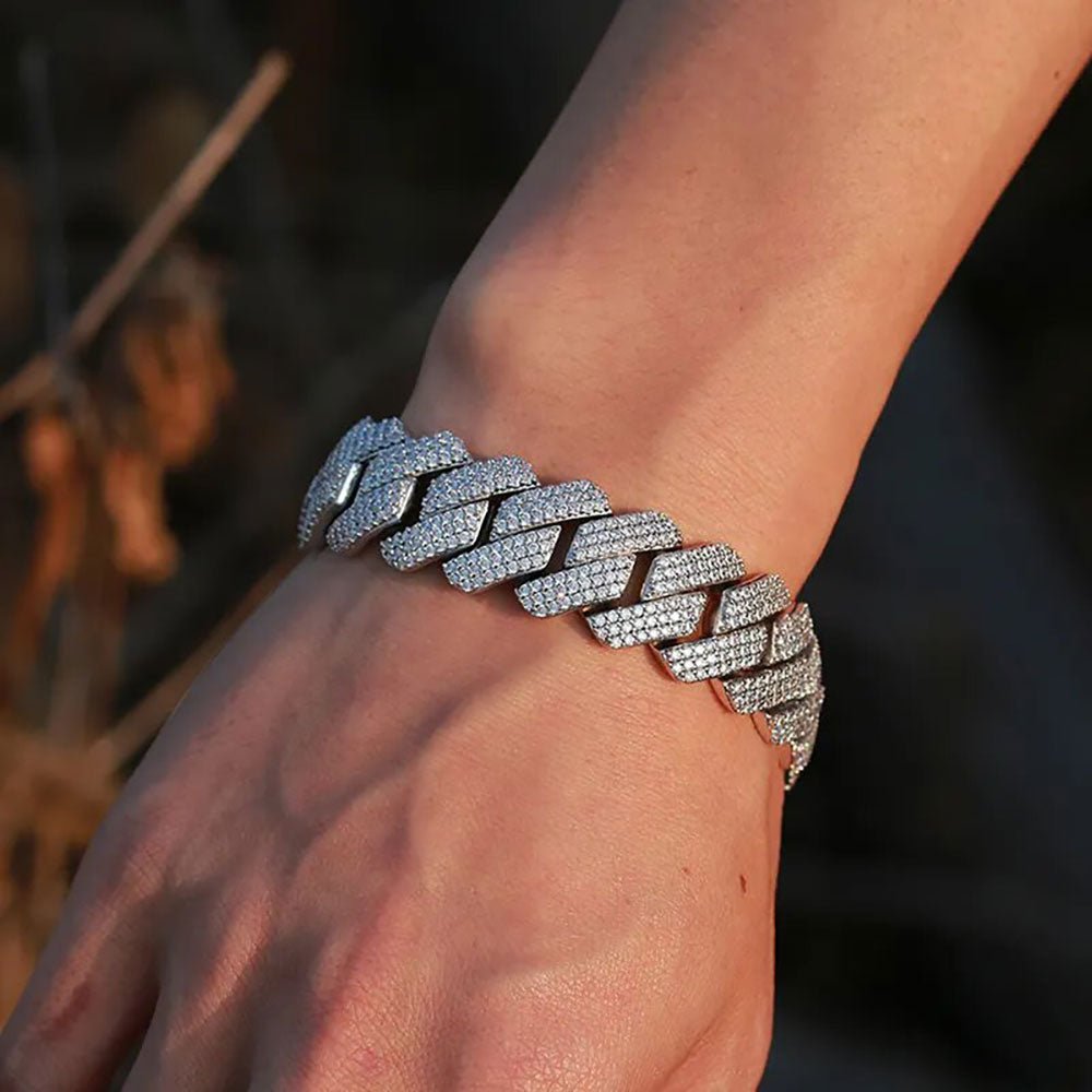 19mm Iced Cuban Prong Bracelet – Markus Dayan