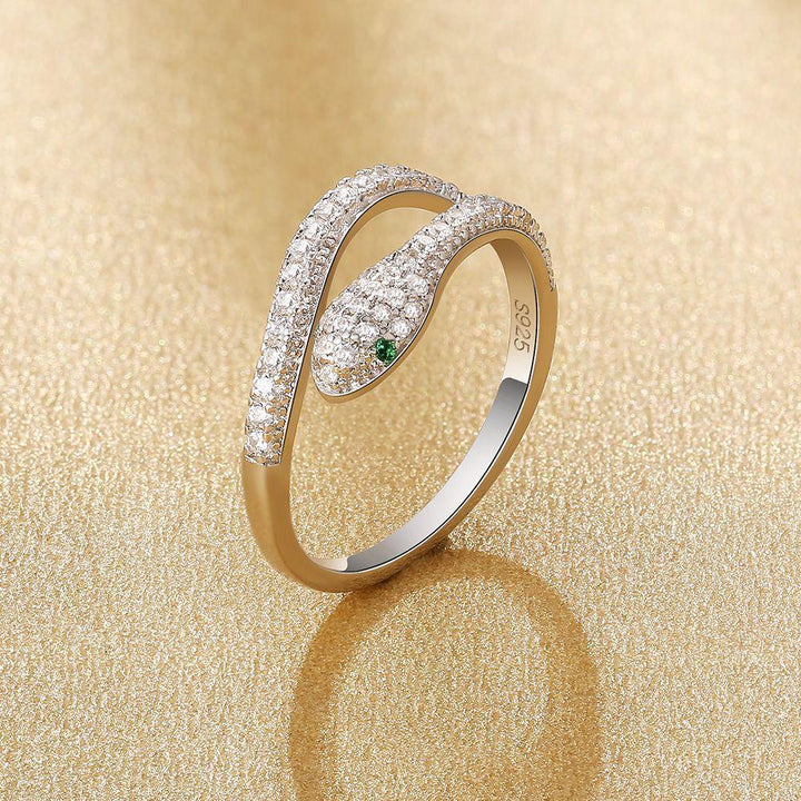 925 Sterling Silver Diamond Snake Ring Women - Markus Dayan