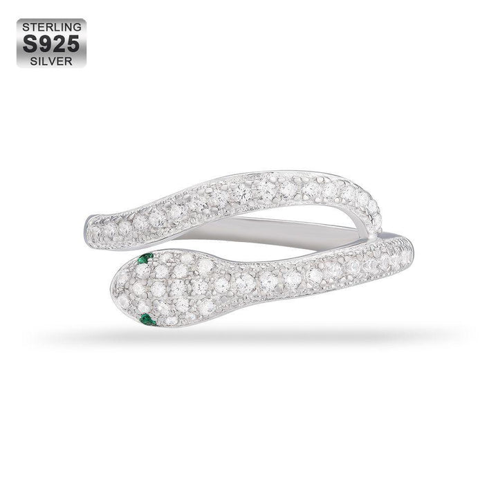 925 Sterling Silver Diamond Snake Ring Women - Markus Dayan