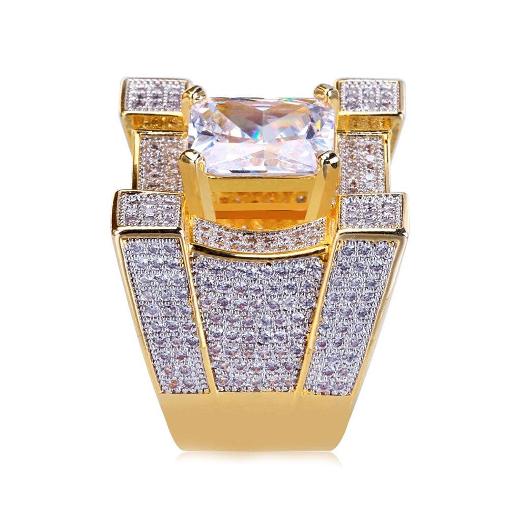 Gold Big Wide Hip Hop Ring - Markus Dayan