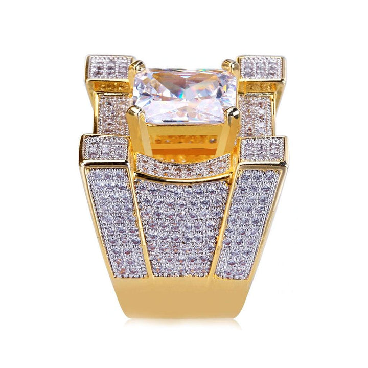 Gold Big Wide Hip Hop Ring - Markus Dayan