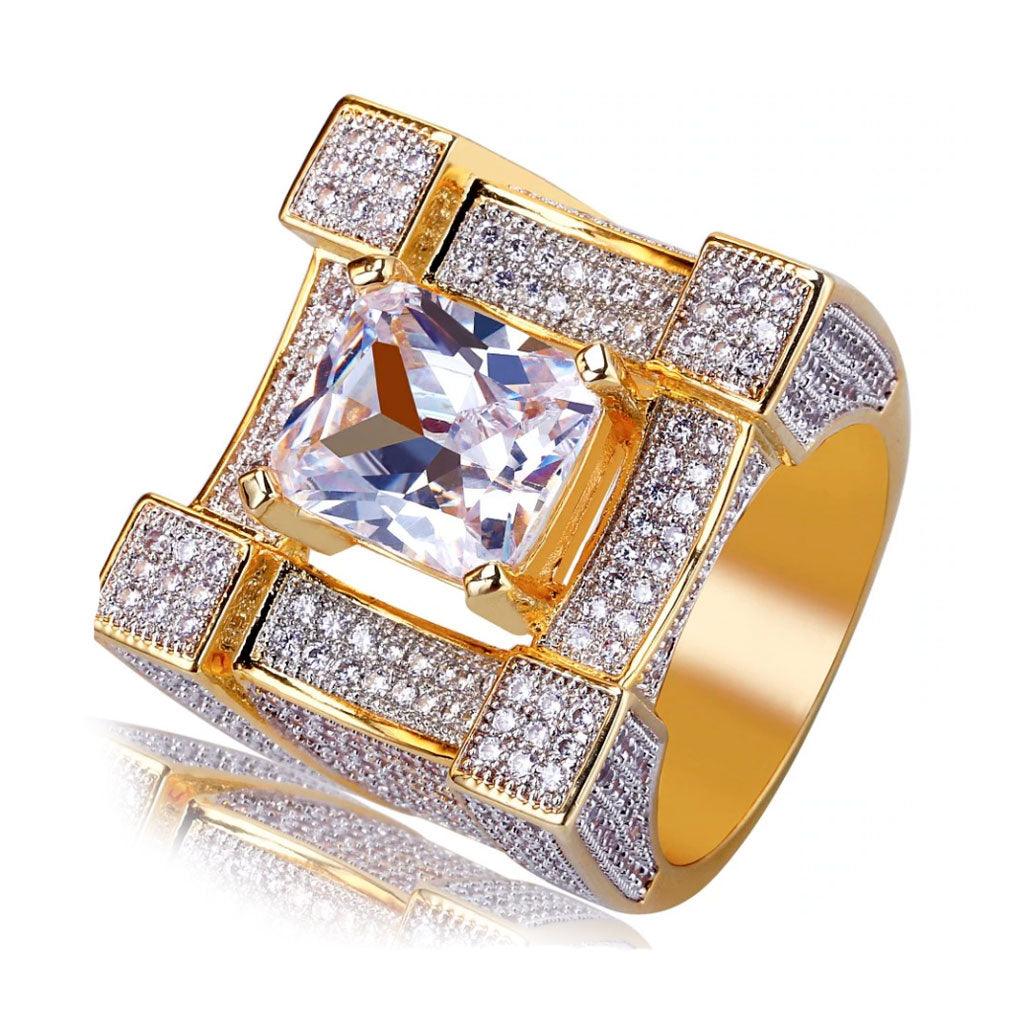 Gold Big Wide Hip Hop Ring - Markus Dayan
