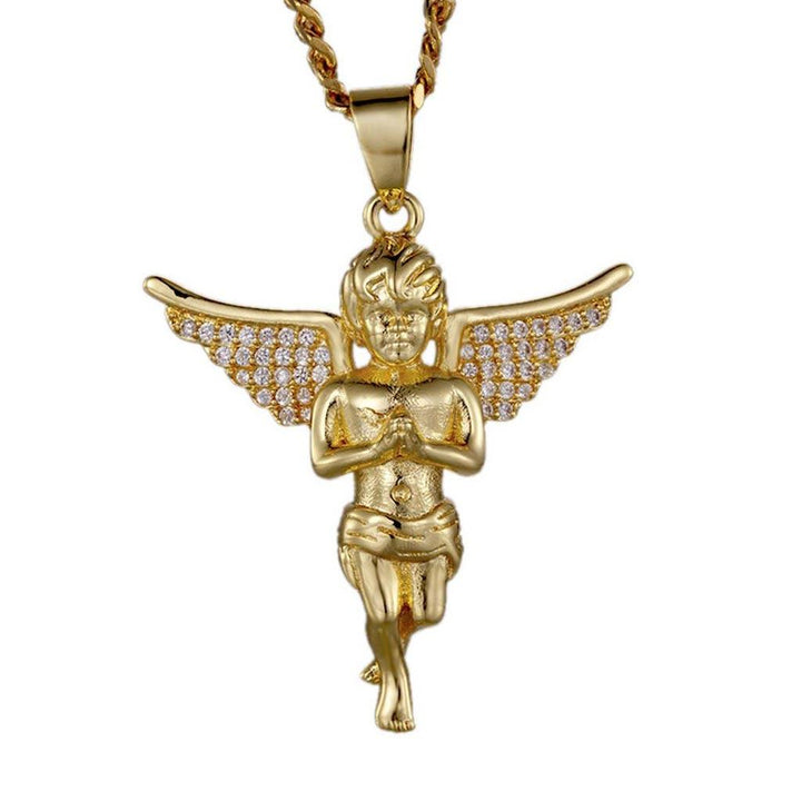 Iced Angel Diamond Pendant 14K Gold - Markus Dayan