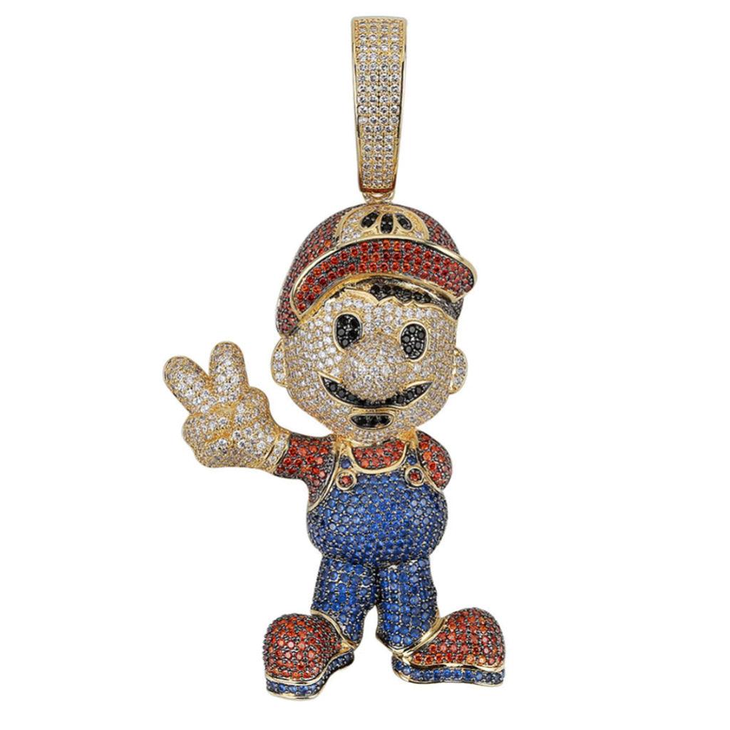Iced Cartoon Super Mario XL Colorful Pendant Markus Dayan