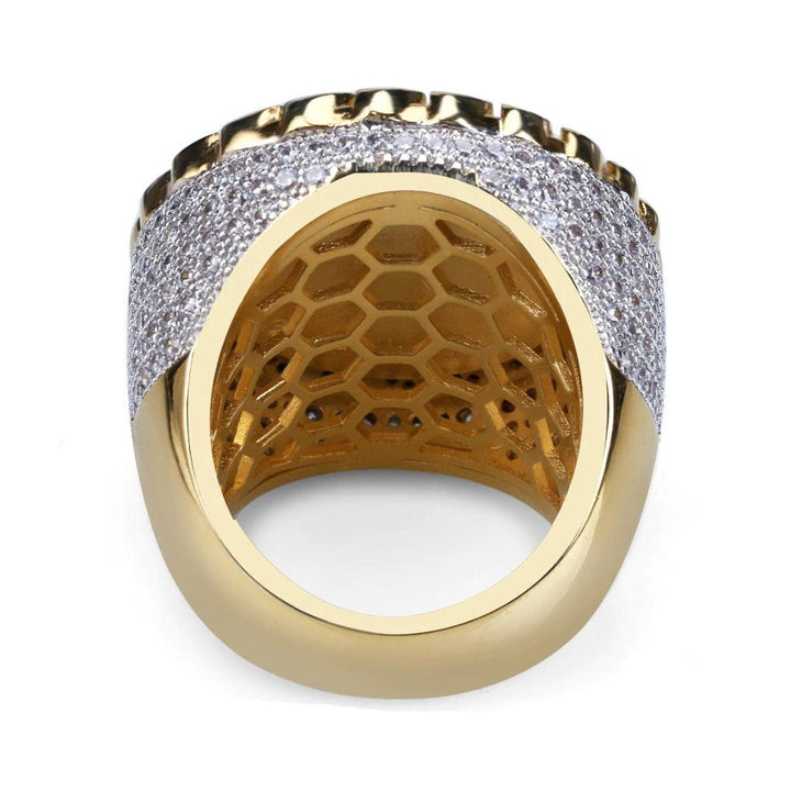 Iced Jesus Head Ring 18K Gold - Markus Dayan