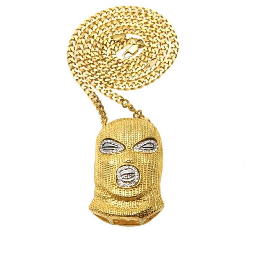 Iced Ski Mask Pendant 14K Gold – Markus Dayan