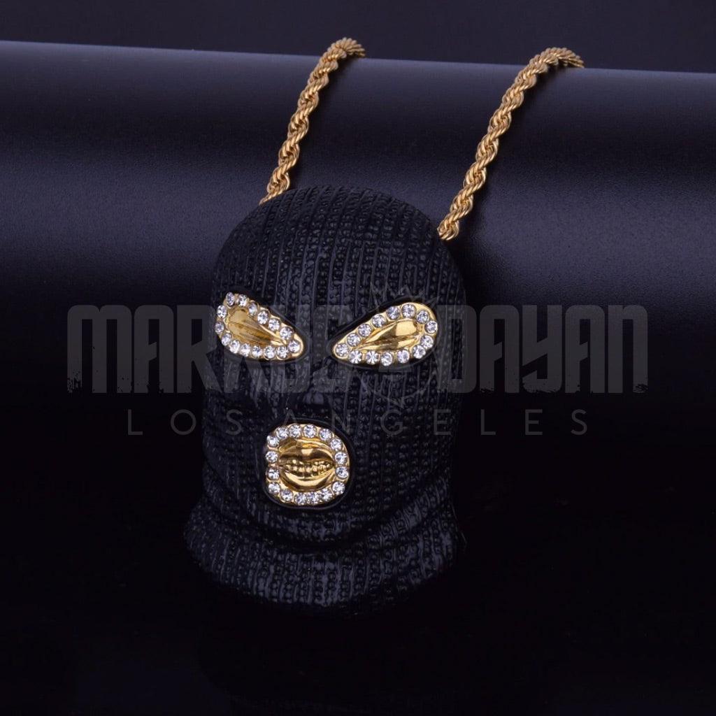 Iced Ski Mask Pendant 14K Gold - Markus Dayan