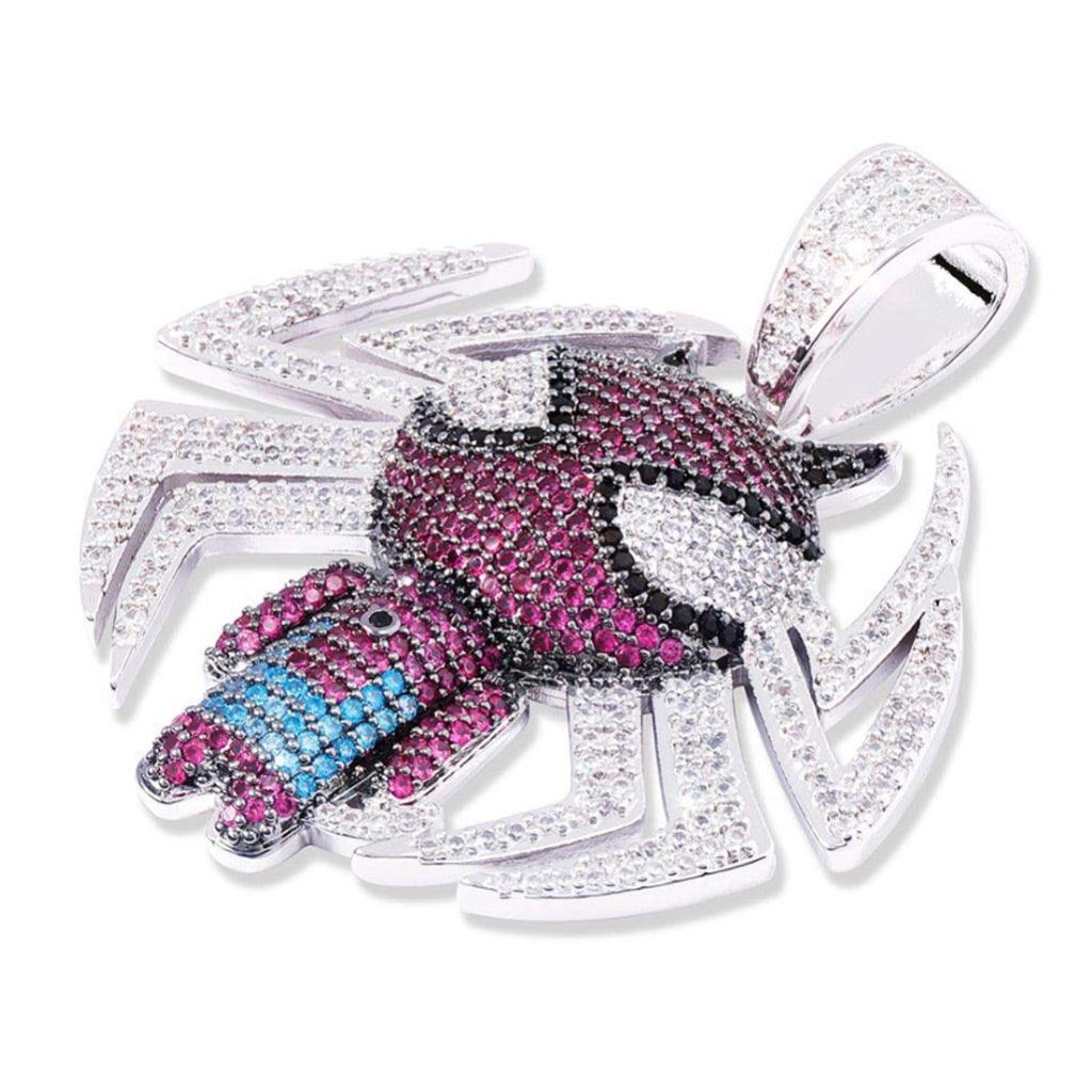 Iced The Avengers Spiderman Pendant in White Gold – Markus Dayan