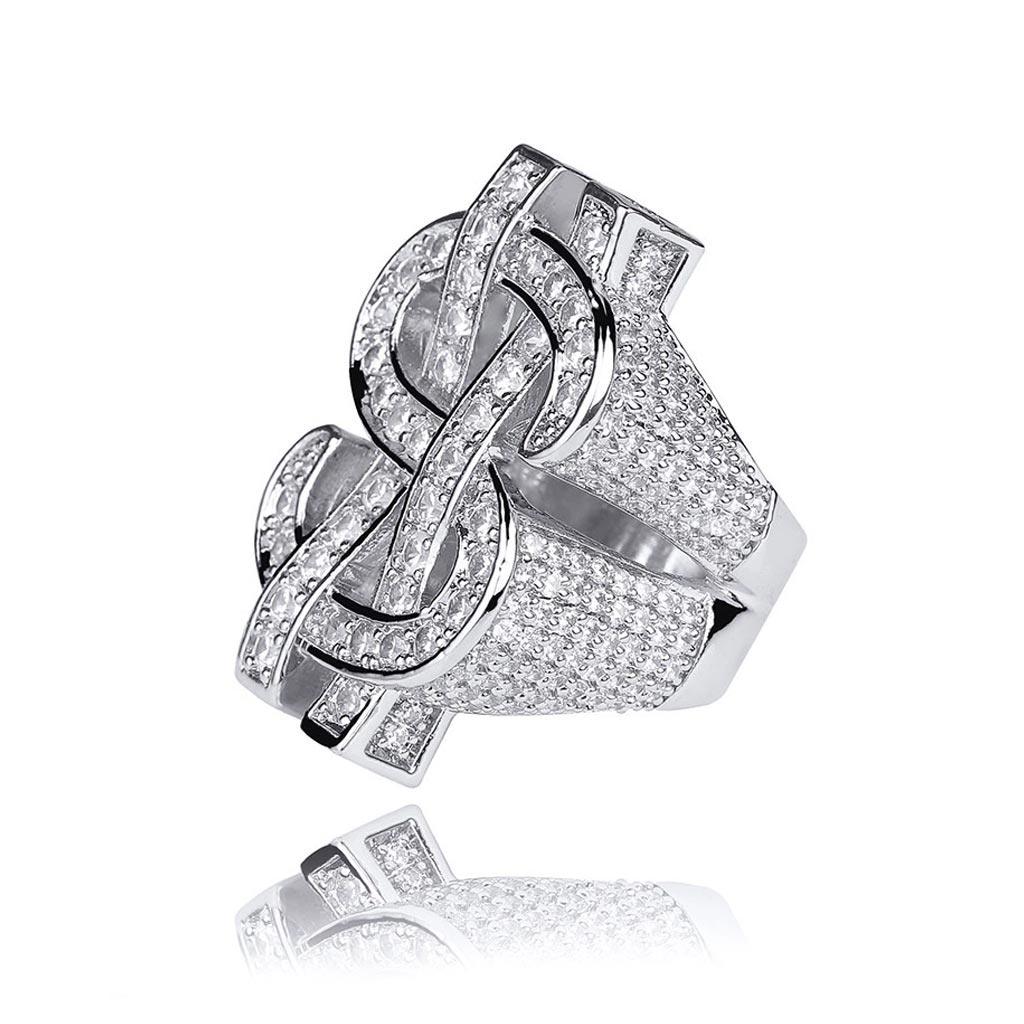 Iced US Dollar Ring 18K Gold Plated - Markus Dayan