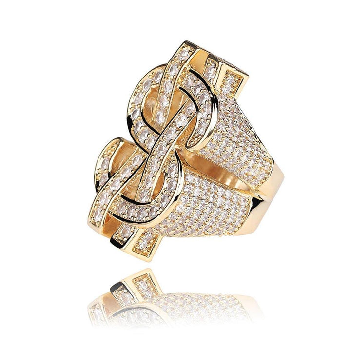 Iced US Dollar Ring 18K Gold Plated - Markus Dayan