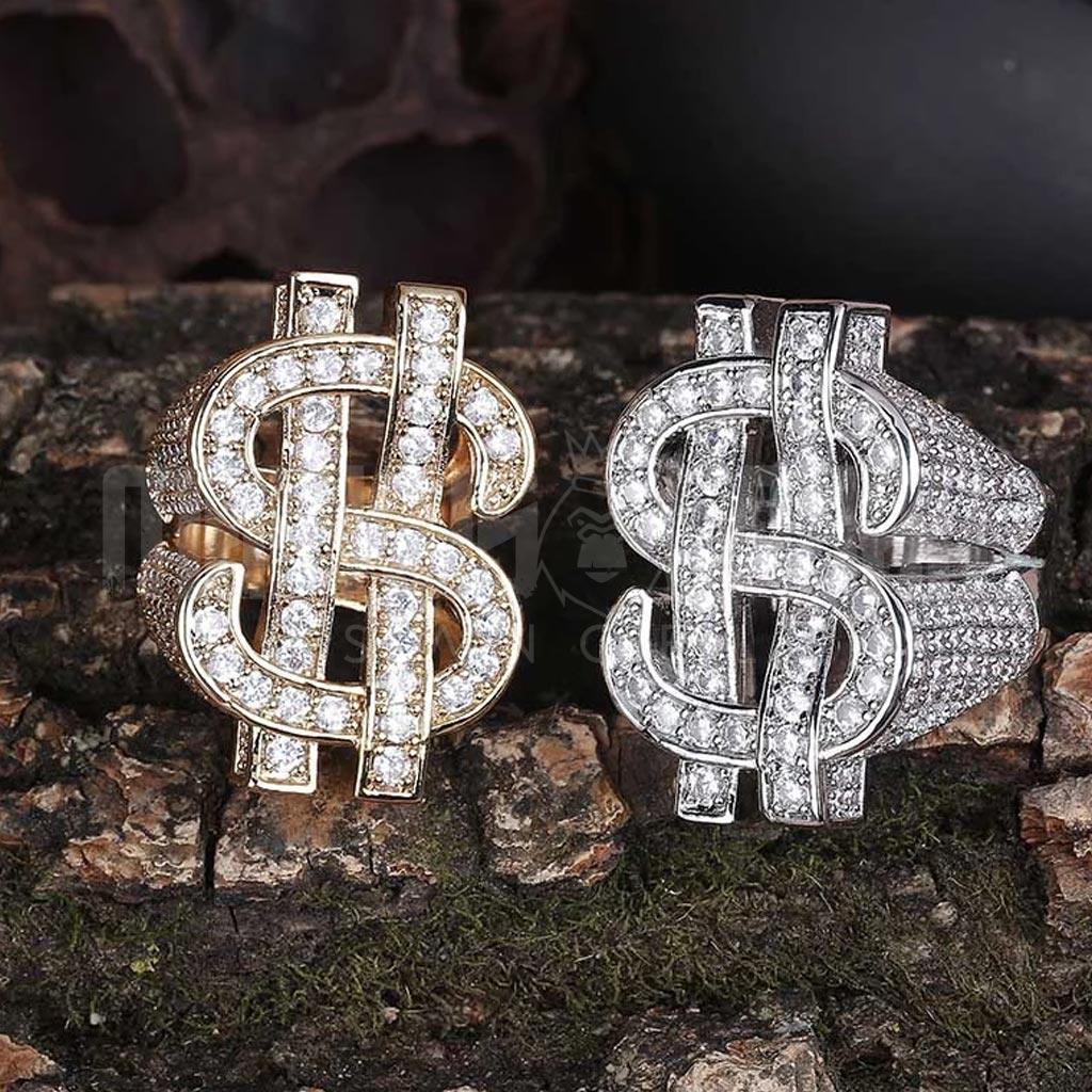 Iced US Dollar Ring 18K Gold Plated - Markus Dayan