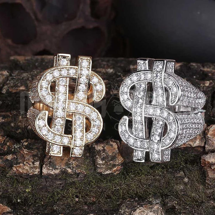 Iced US Dollar Ring 18K Gold Plated - Markus Dayan