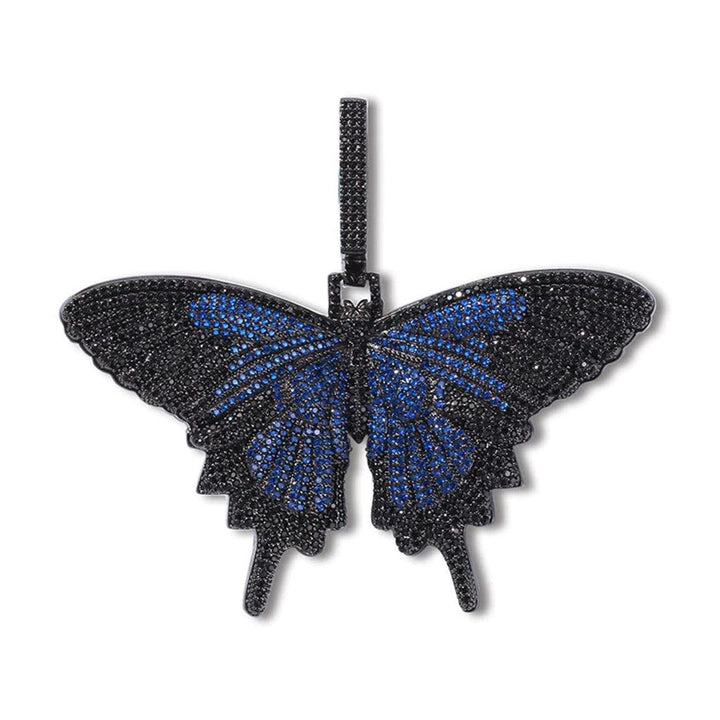 Iced XL Large Butterfly Pendant 18K Gold - Markus Dayan