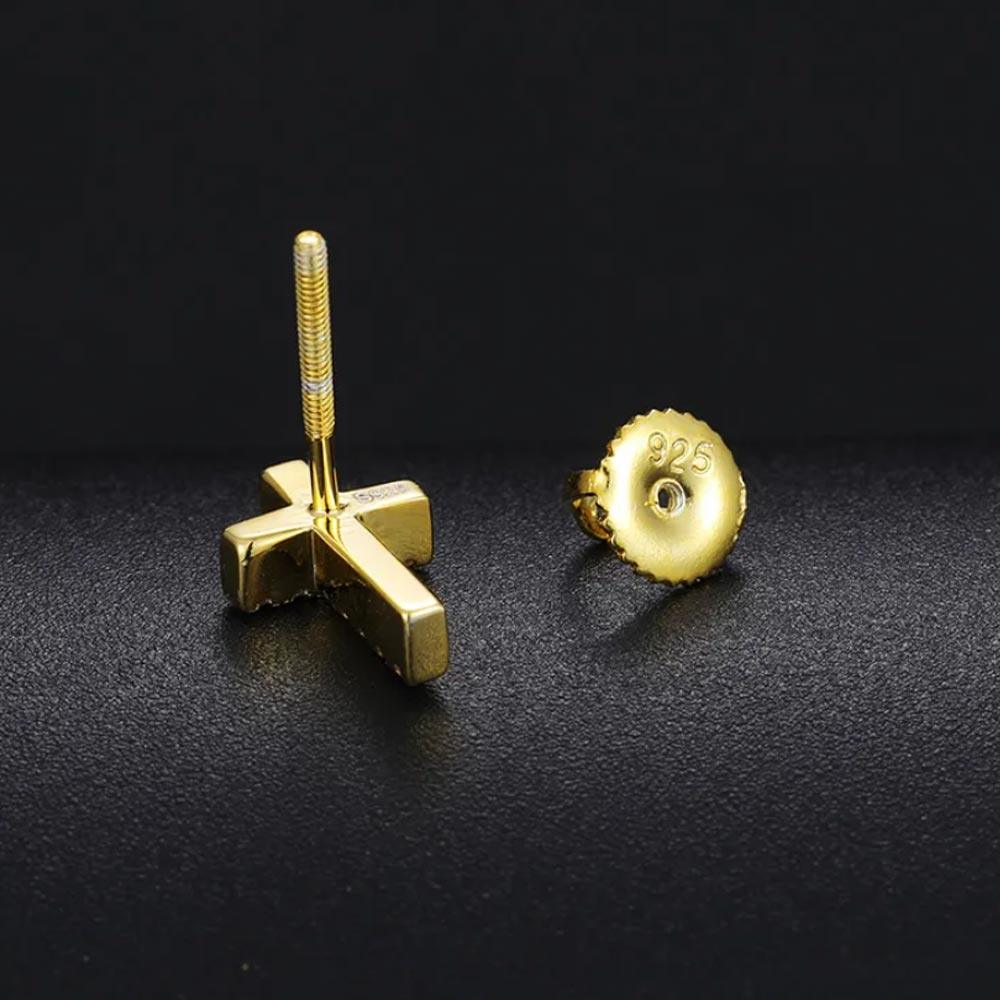 S925 Moissanite Diamond Cross Stud Earrings - Markus Dayan