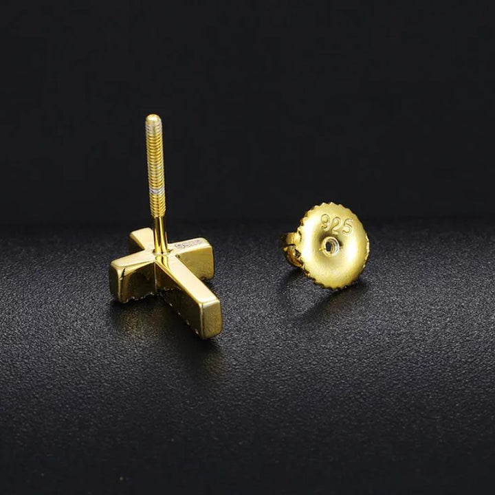 S925 Moissanite Diamond Cross Stud Earrings - Markus Dayan