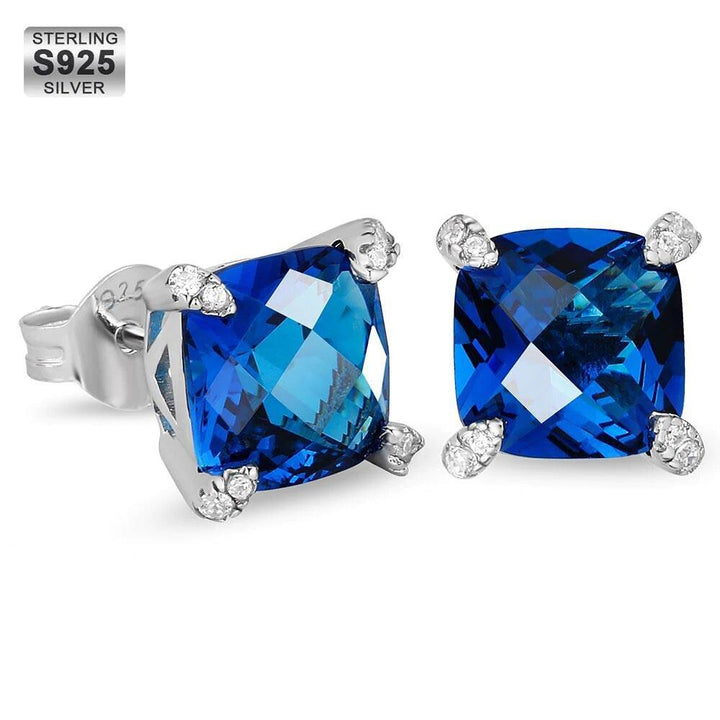 Sapphire Blue Stud Earrings for Men - Markus Dayan