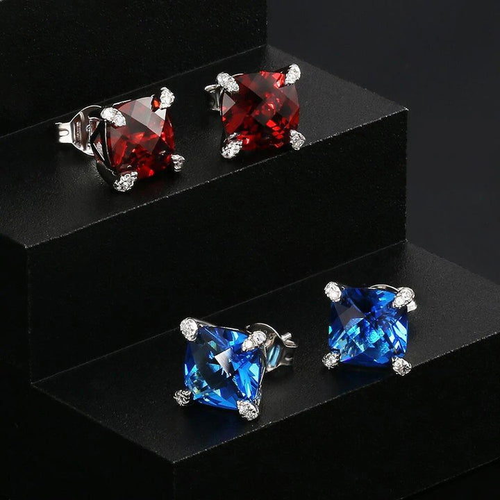 Sapphire Blue Stud Earrings for Men - Markus Dayan