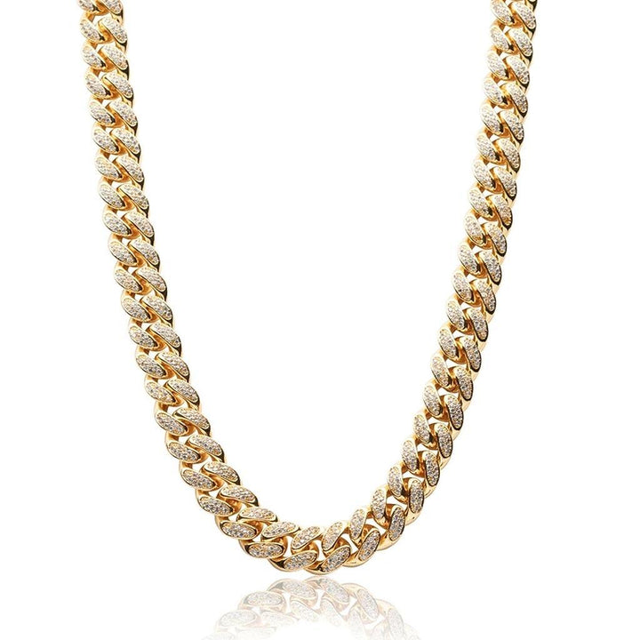 12MM Diamond Cuban Link Chain 18K Gold - Markus Dayan