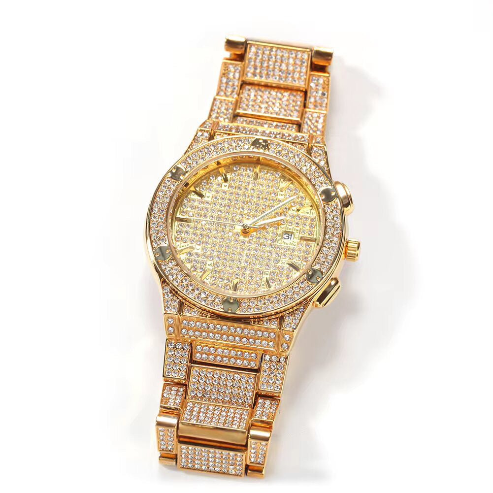 18K Gold Diamond Round Shape Mechanical Watch - Markus Dayan