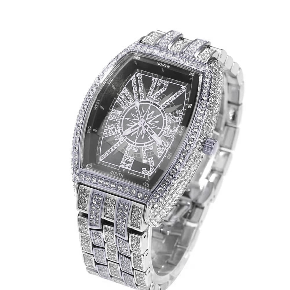 agete✨ Classic Square Face Watch Diamond AGETE Vintage Diamond Watch