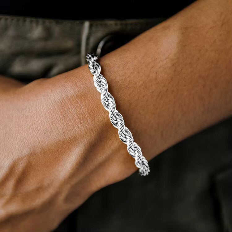 6mm |12mm S925 VVS Moissanite Iced Clasp Rope Bracelet - Markus Dayan