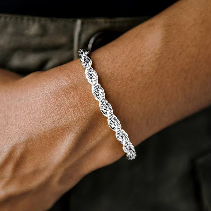 6mm |12mm S925 VVS Moissanite Iced Clasp Rope Bracelet - Markus Dayan