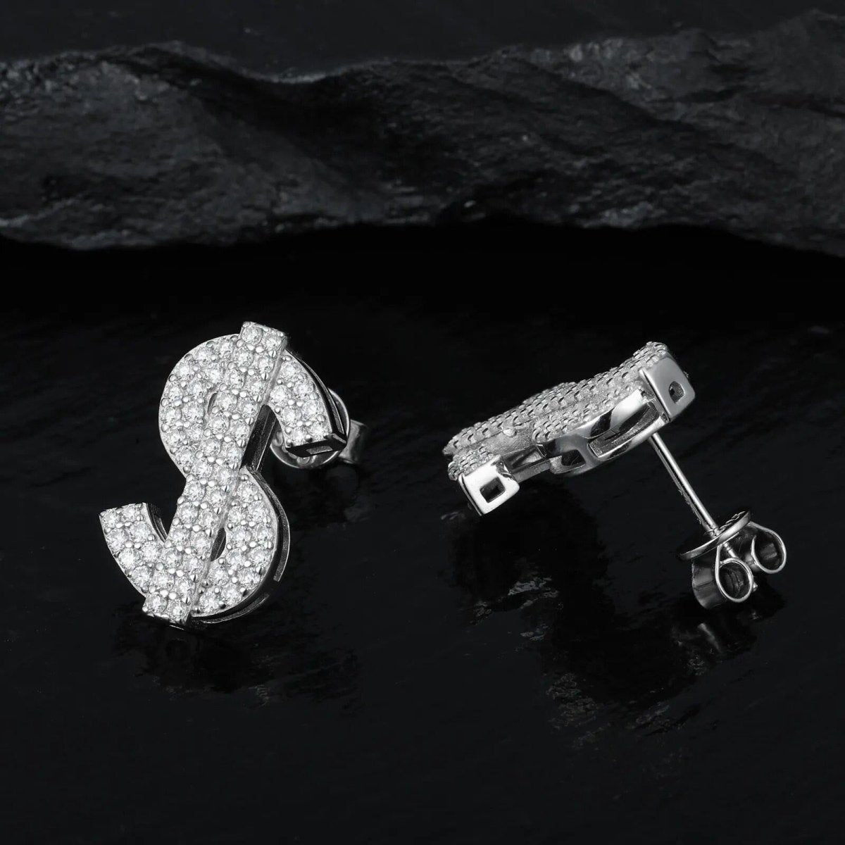 925 VVS Moissanite Diamond US Dollar Stud Earrings – Markus