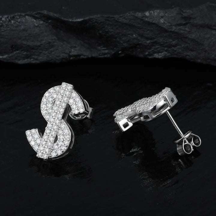 925 VVS Moissanite Diamond US Dollar Stud Earrings - Markus Dayan