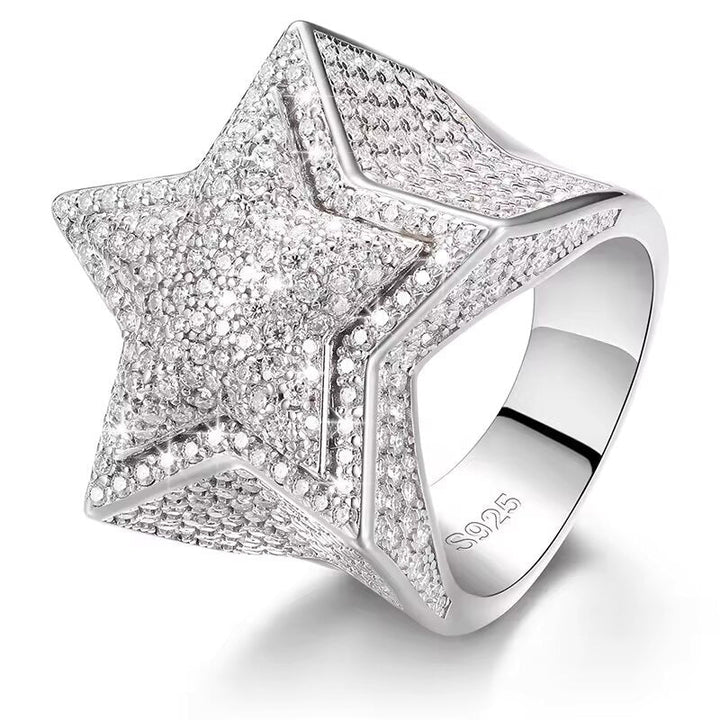 Iced S925 VVS Moissanite Diamond Star Ring - Markus Dayan