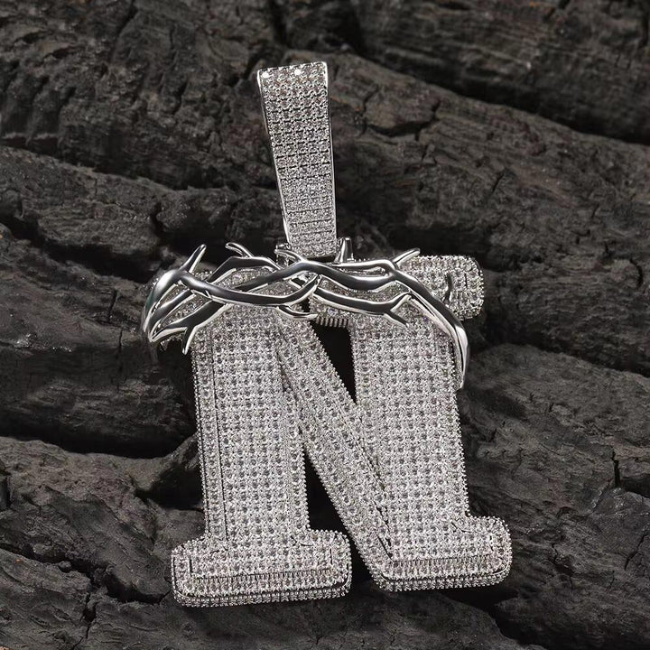 Large Initial Barbed Wire Pendant - Markus Dayan