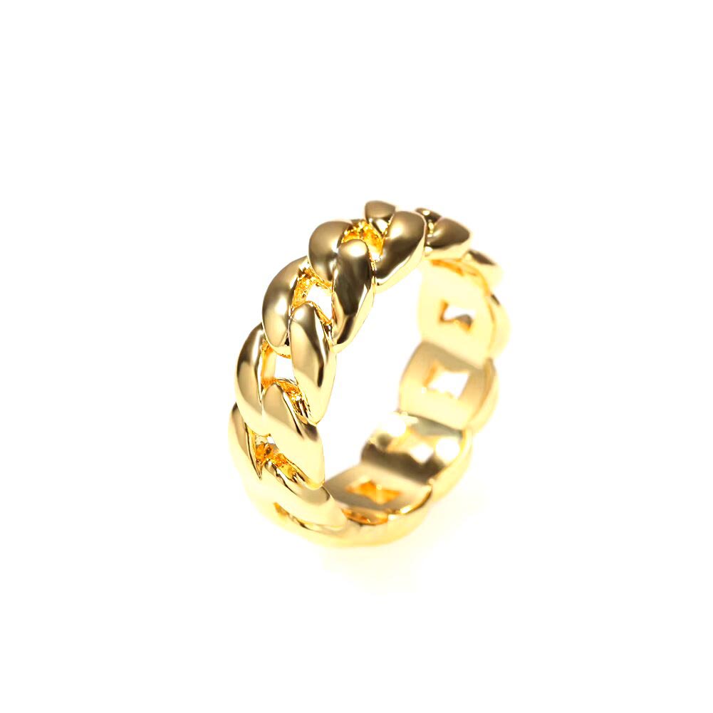 Plain Cuban Link Ring 18K Gold - Markus Dayan