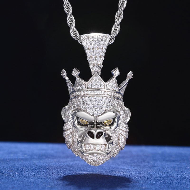 S925 VVS1 Moissanite Diamond King Kong Charm Pendant - Markus Dayan