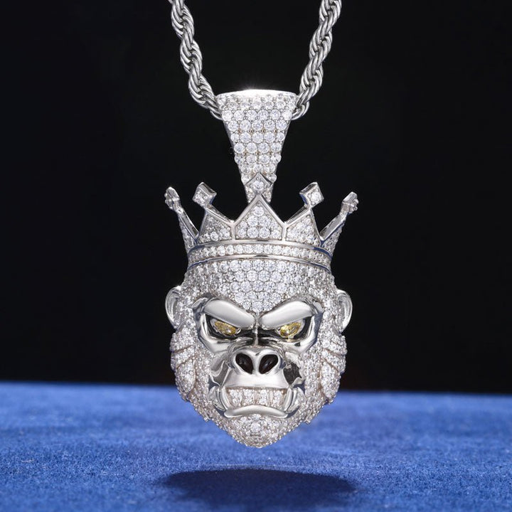 S925 VVS1 Moissanite Diamond King Kong Charm Pendant - Markus Dayan