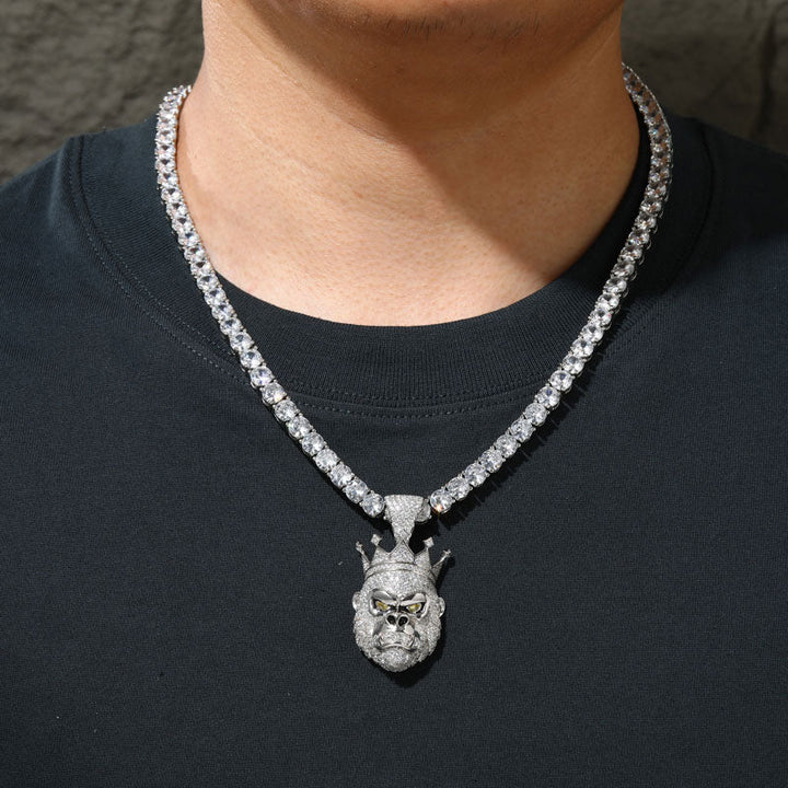 S925 VVS1 Moissanite Diamond King Kong Charm Pendant - Markus Dayan