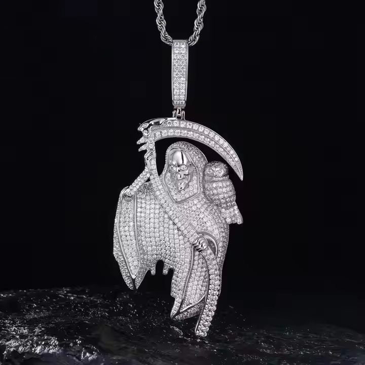 S925 VVS1 Moissanite Diamond Reaper Pendant - Markus Dayan
