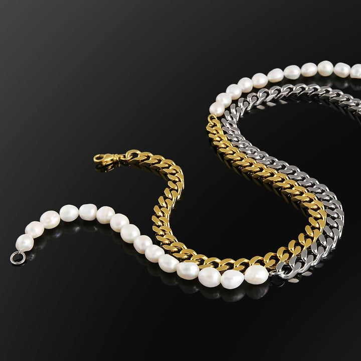 10mm Baroque Pearl Cuban Necklace - Markus Dayan