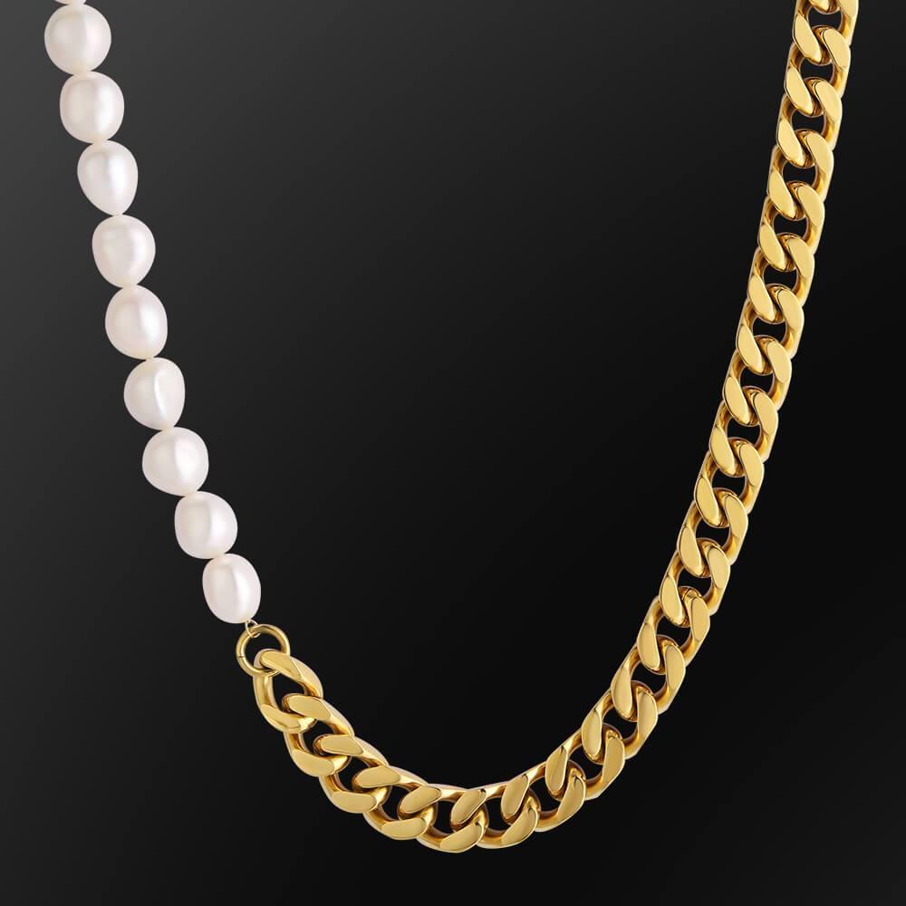 10mm Baroque Pearl Cuban Necklace - Markus Dayan