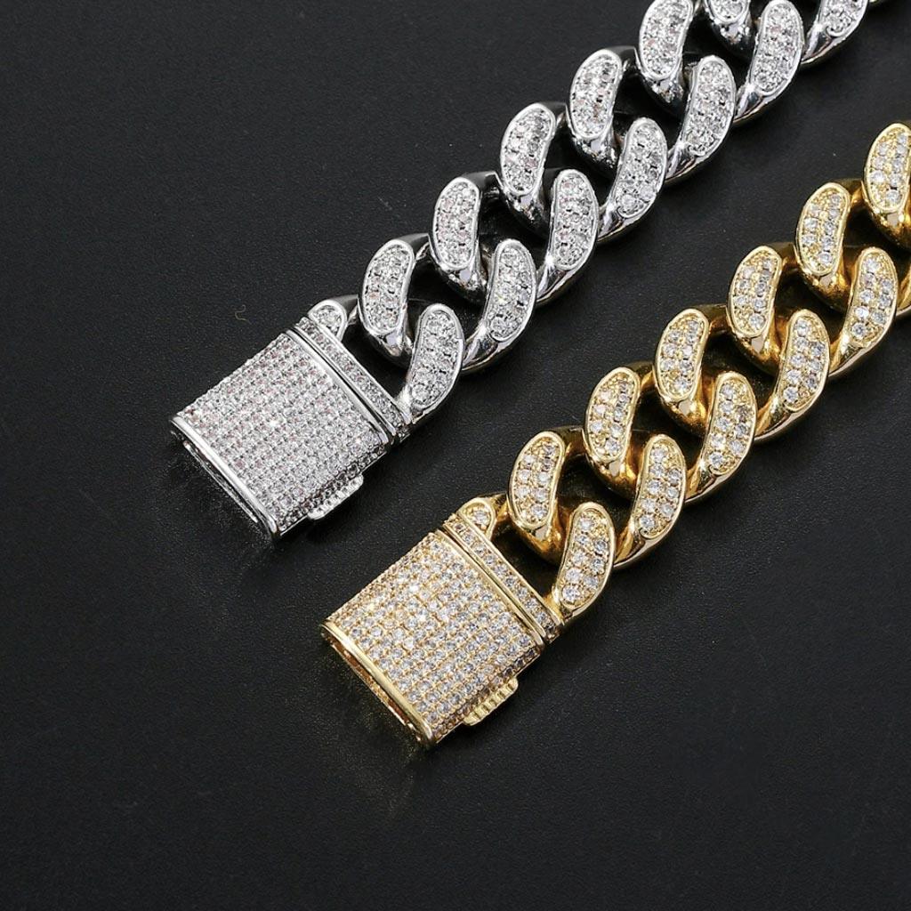 12mm Iced Cuban Bundle Luxury Chain&Bracelet 14K Gold - Markus Dayan