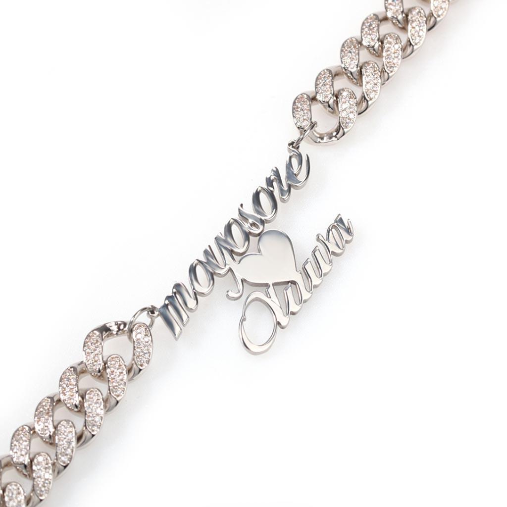 12mm Iced Custom Personalized Name Cuban Chain Necklace - Markus Dayan