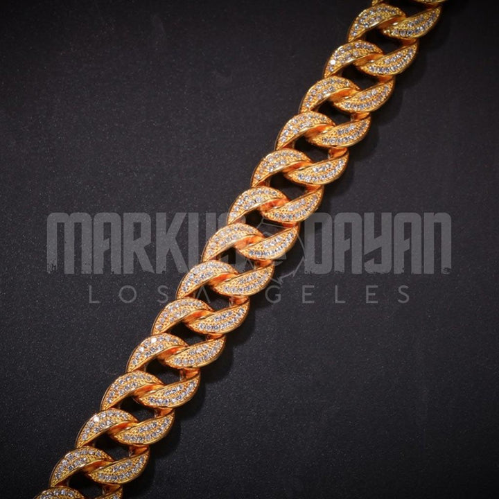 12mm S925 Real Sterling Silver Iced Cuban Bracelet - Markus Dayan