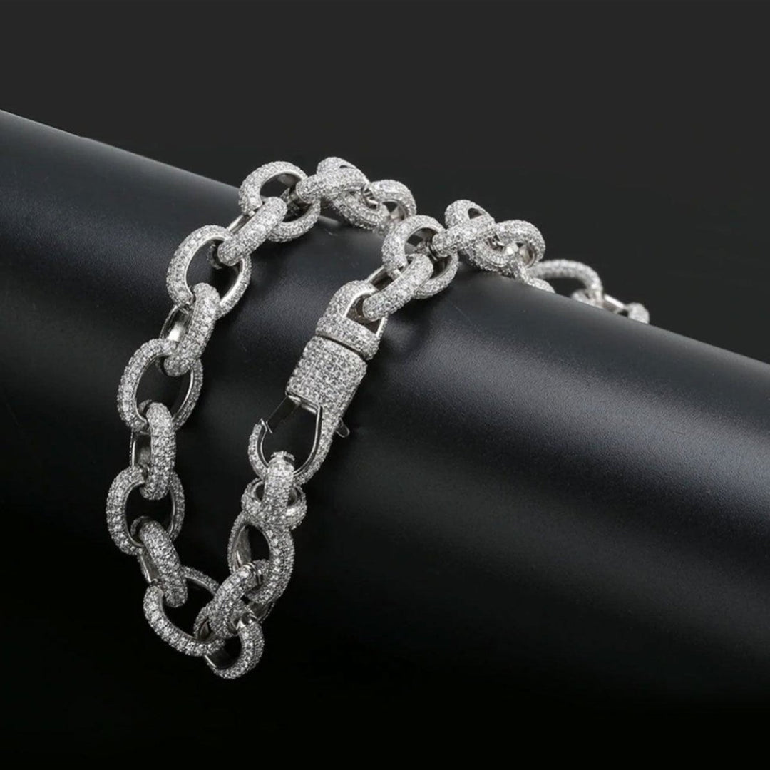 15mm 14K Diamond Gold Twisted Chain Necklace - Markus Dayan